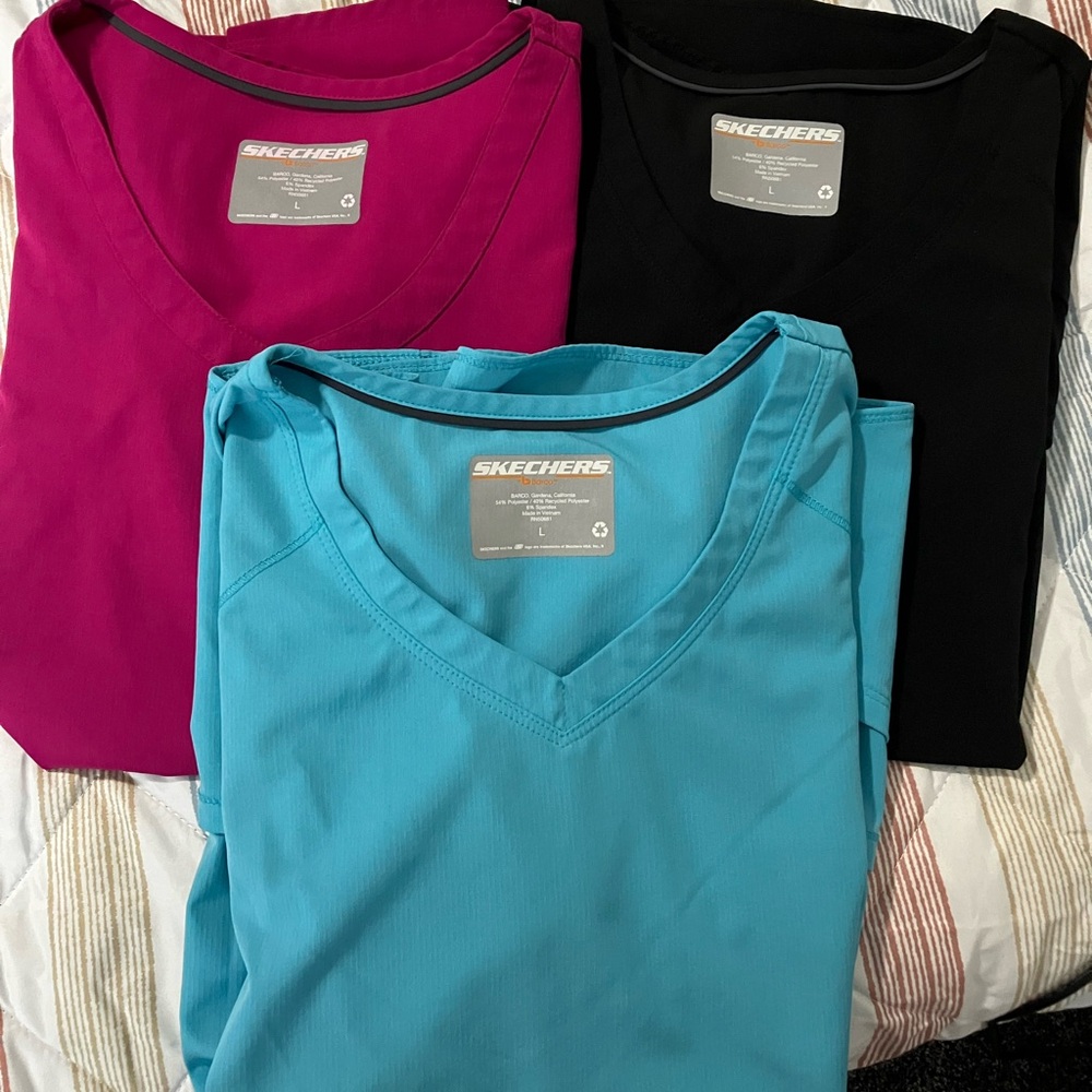 Set of 3 Skechers Scrub tops